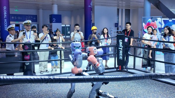 米涂配资 机器人格斗、AI眼镜付款，第四届全球数贸会黑科技抢先看